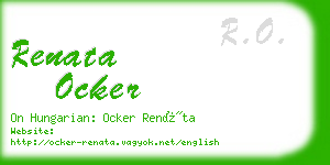 renata ocker business card
